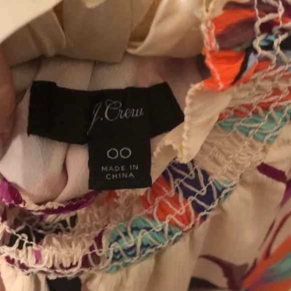 J. Crew Floral Sleeveless Mock Neck Smocked Blouse - Picture 2 of 5